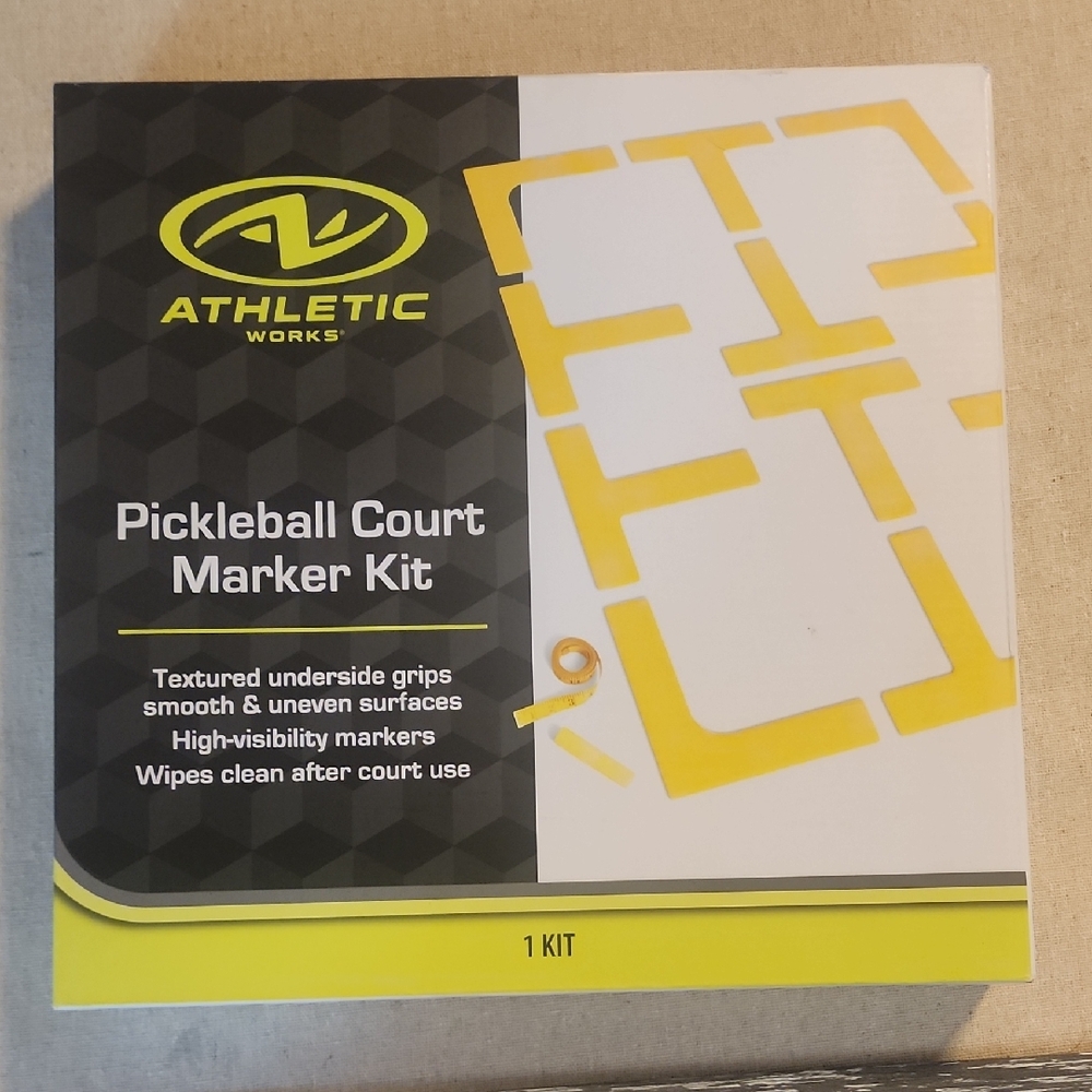 Athletic Works Yellow Pickleball Court Kit